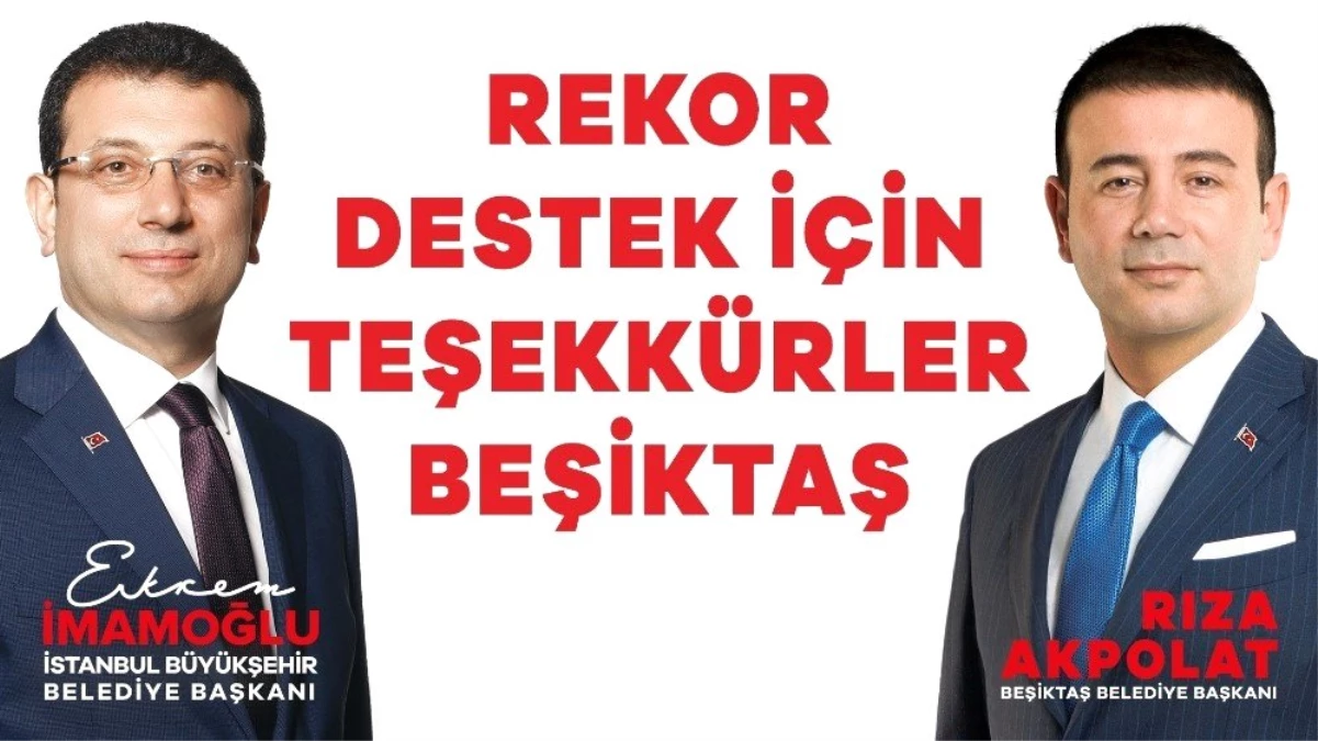 Beşiktaş\'tan Ekrem İmamoğlu\'na yüzde 83,9 destek