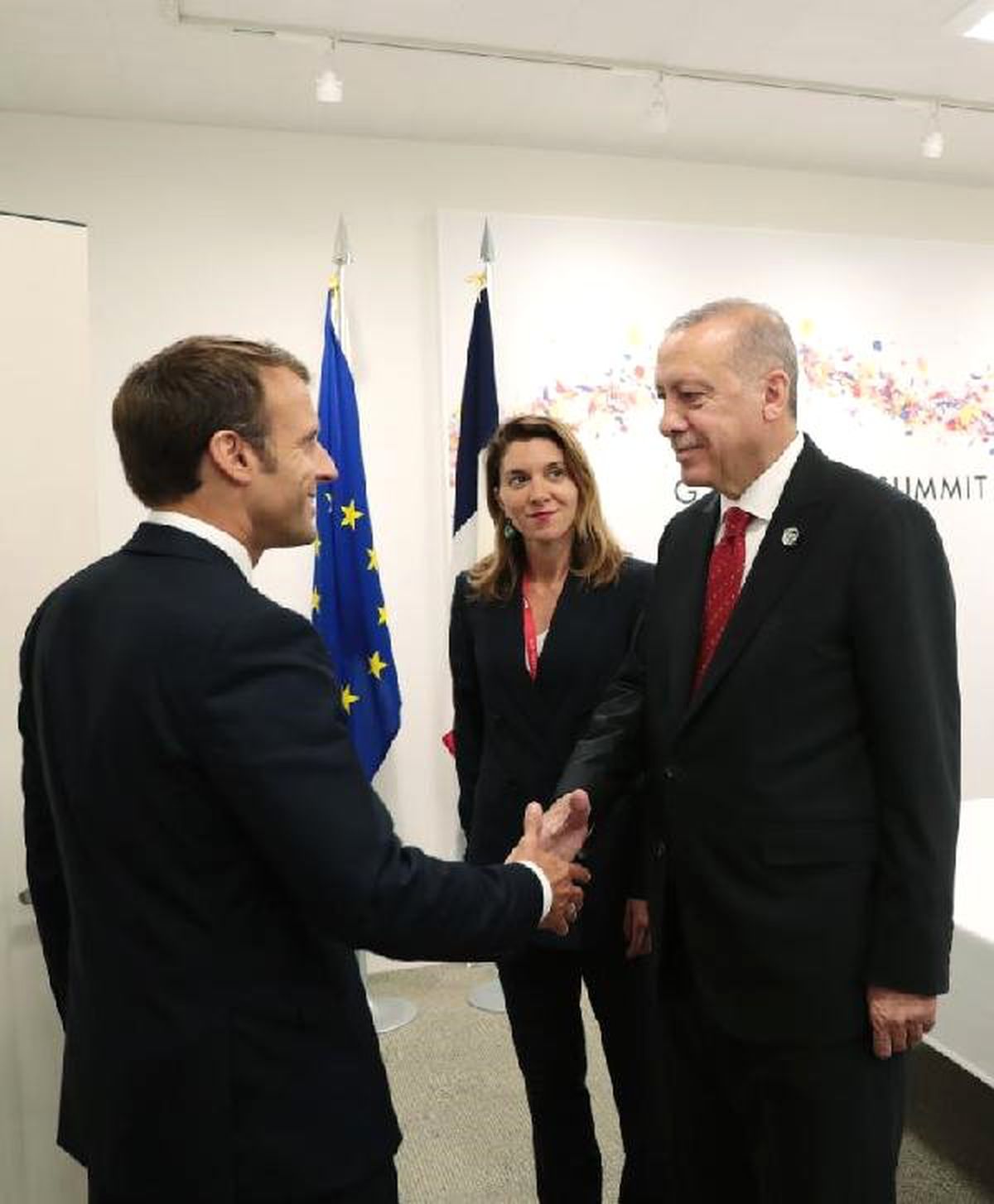 Cumhurbaşkanı Erdoğan, Macron ile görüştü