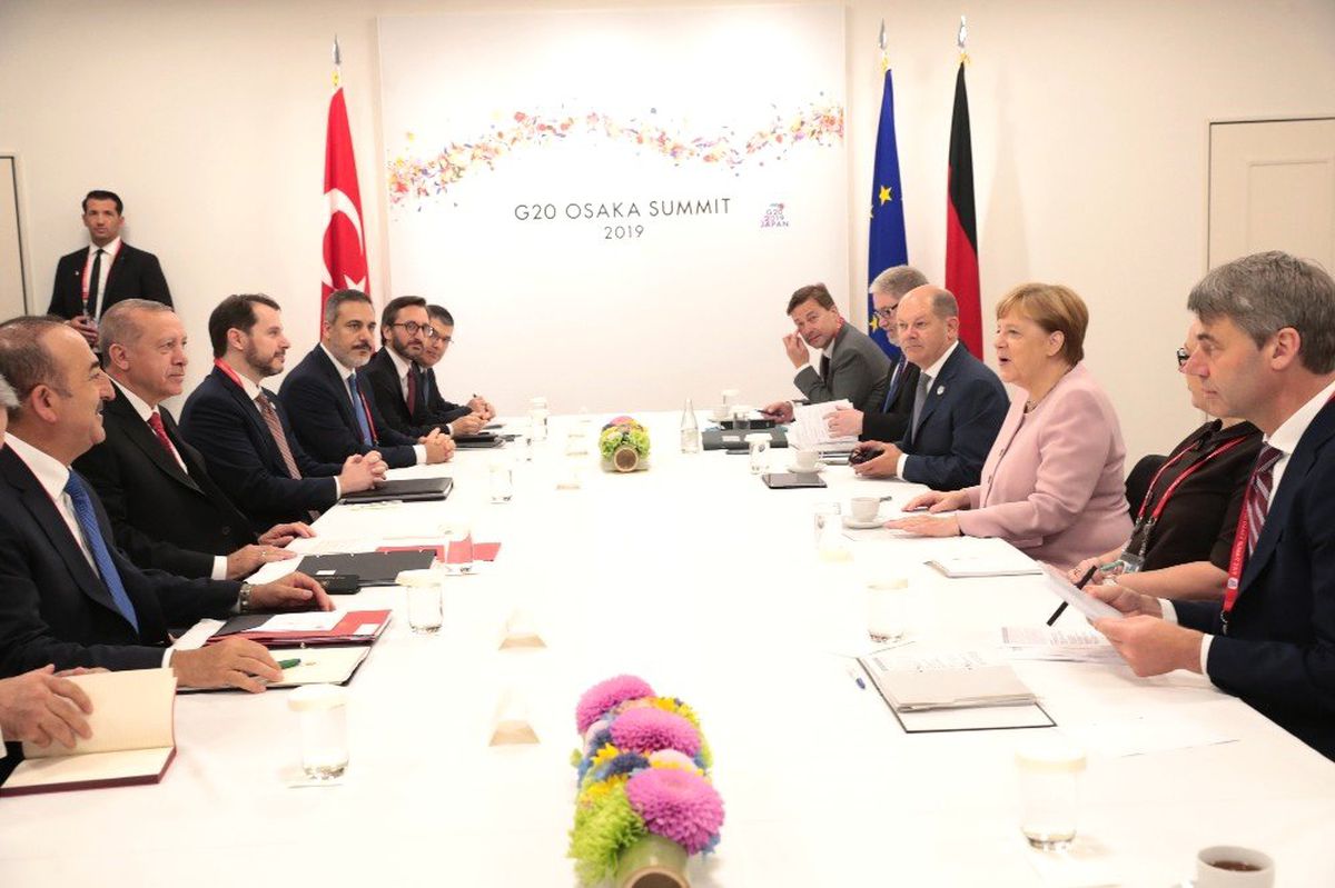 Cumhurbaşkanı Erdoğan, Merkel ile görüştü