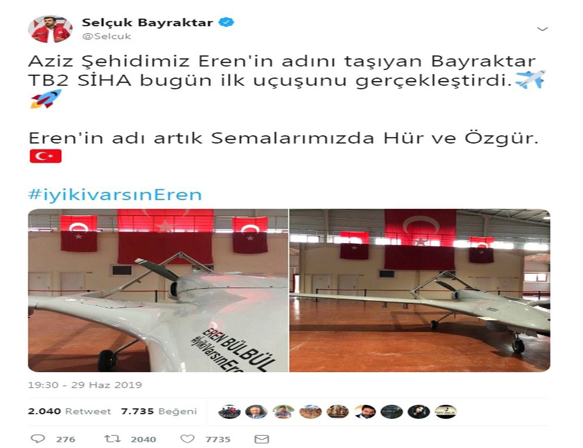 Eren Bülbül\'ün adını taşıyan SİHA ilk uçunu gerçekleştirdi