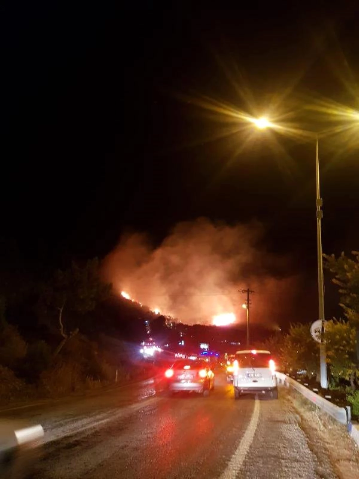 İzmir\'deki orman yangınında alevlerin tehdit ettiği oteller tahliye edildi (1)