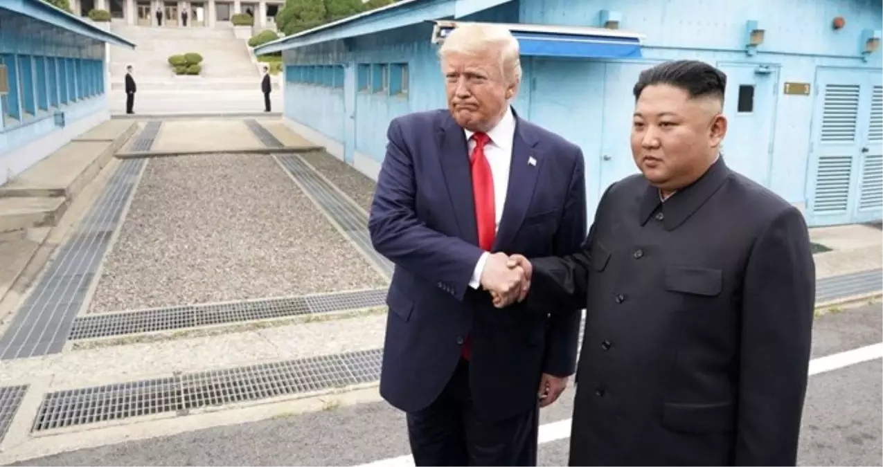 ABD tarihinde bir ilke imza atan Trump ile Kim, silahsız bölgede görüştü