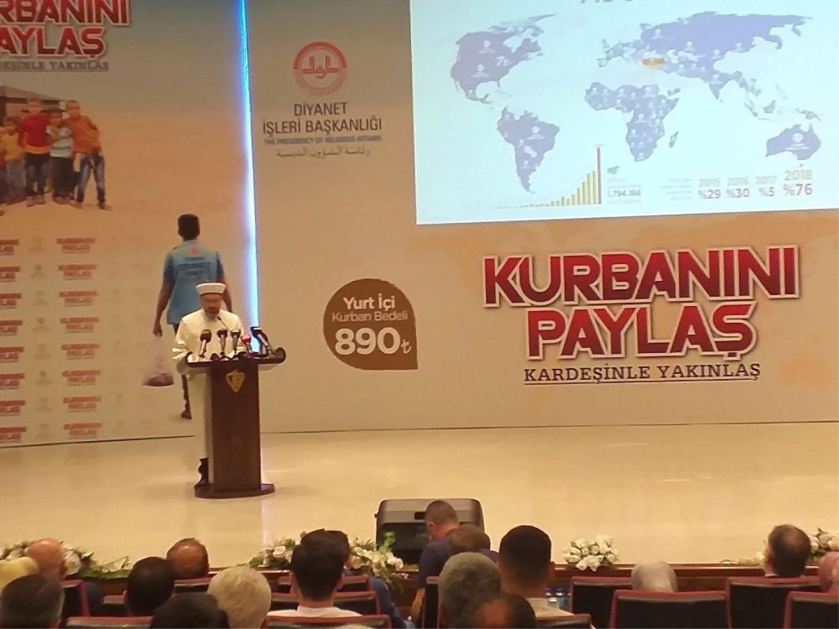 Diyanet İşler Başkanı Ali Erbaş: " Türkiye Diyanet Vakfı olarak bu yıl vekalet yoluyla kurban kesim...