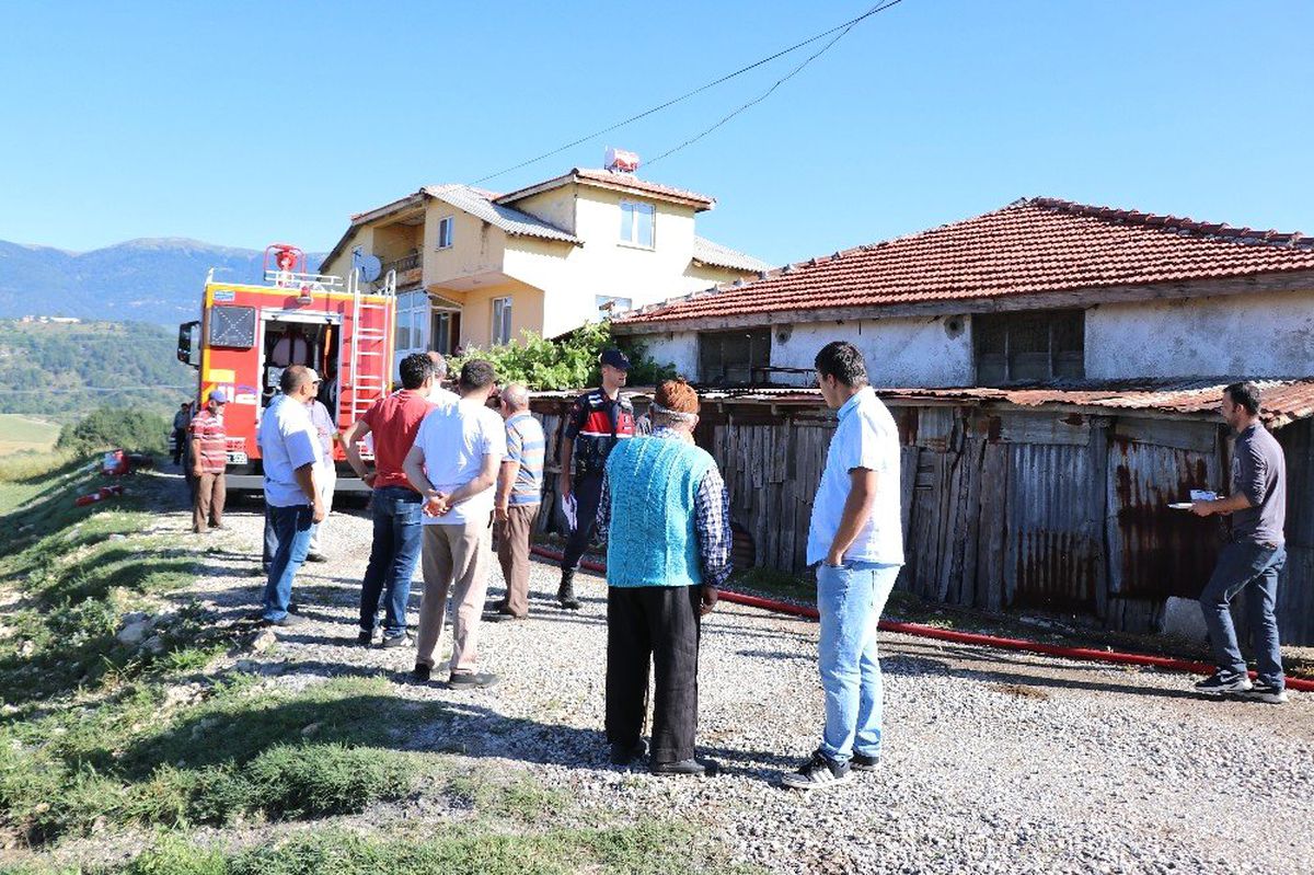 Bolu\'da, hindi kümesinde yangın