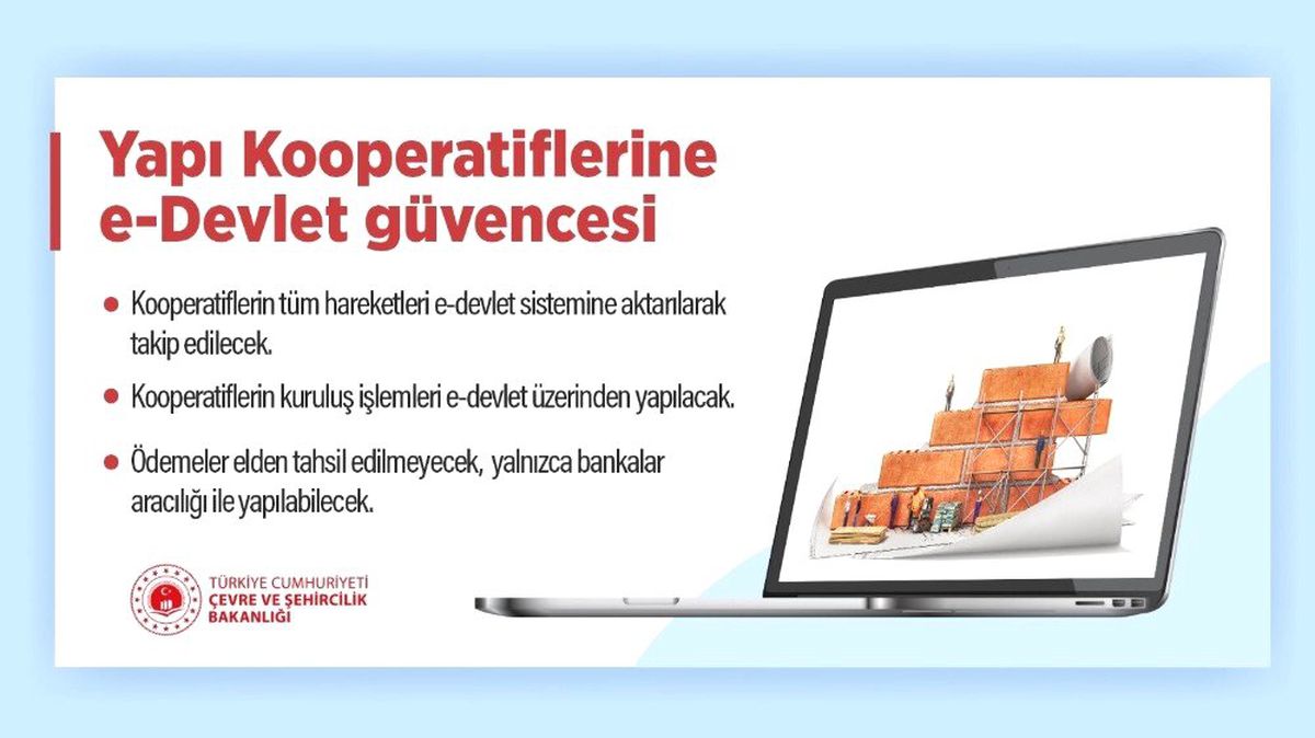 Yapı kooperatiflerine e-Devlet güvencesi