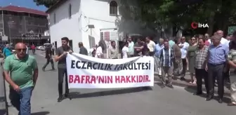 Bafralılar Eczacılık Fakültesi için basın açıklaması yaptı