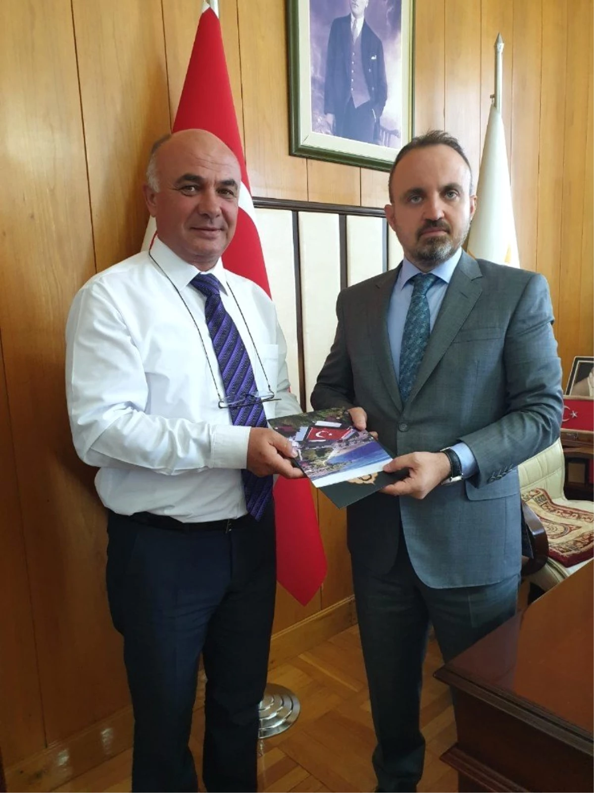 Bülent Turan, Çardak Belediye Başkanı Semerci\'yi kabul etti