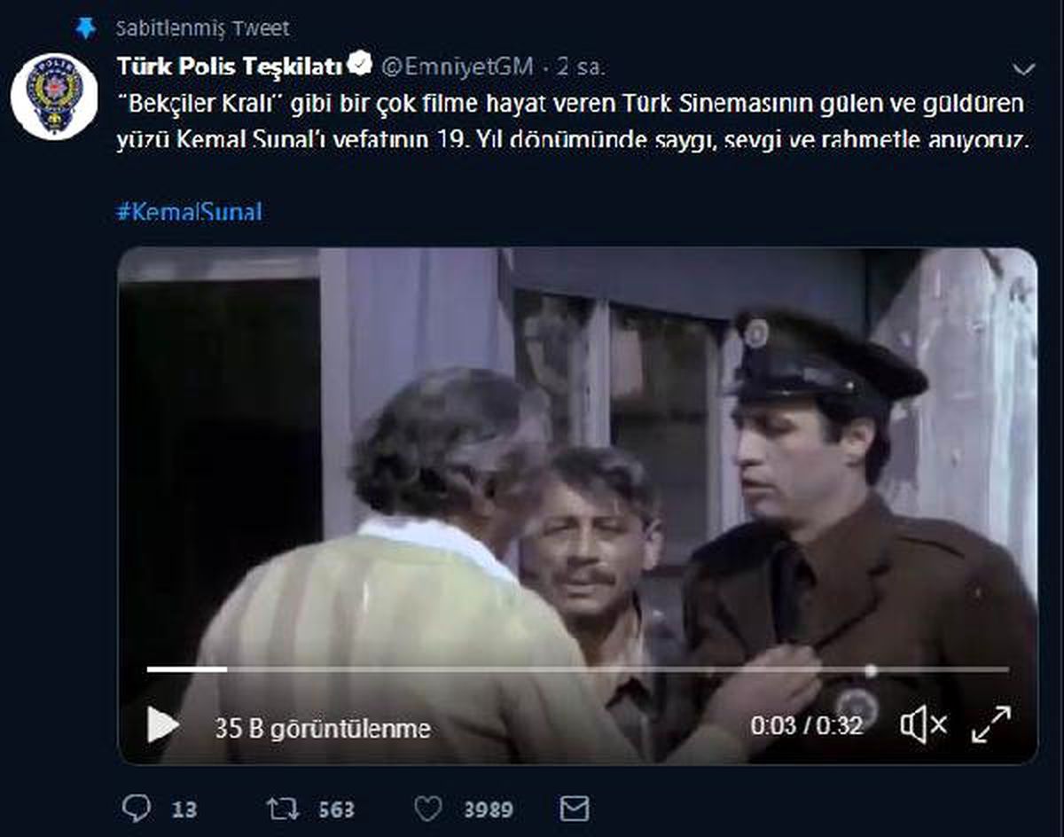 Emniyet ve jandarmadan \'Kemal Sunal\' mesajı