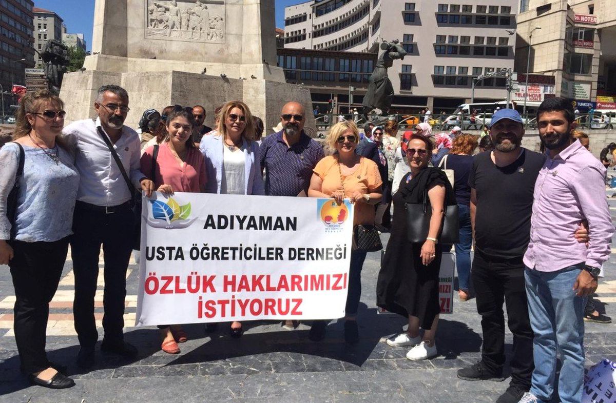 Usta öğreticiler sorunlarını Ankara\'ya taşıdı
