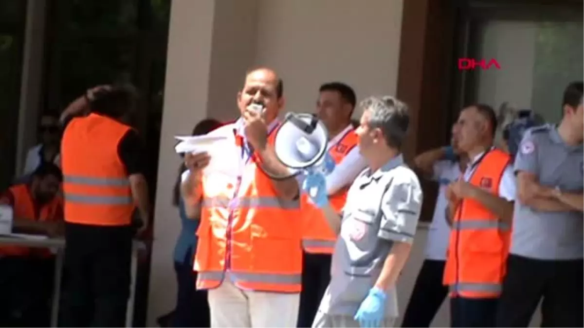 ADIYAMAN Besni Devlet Hastanesinde afet tatbikatı