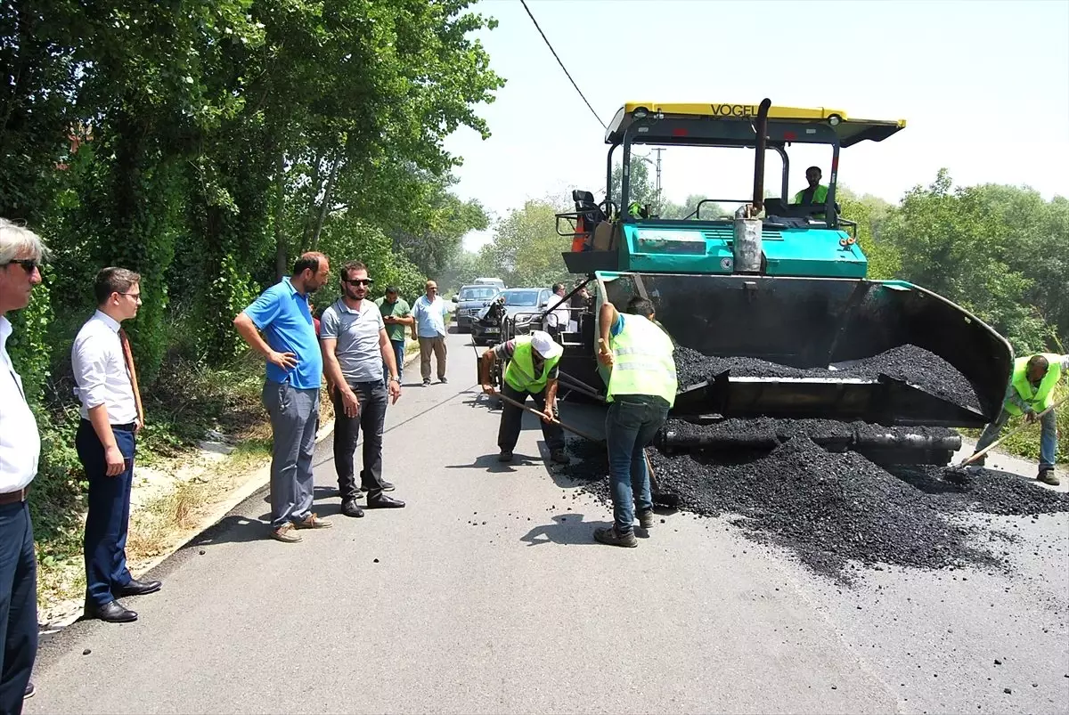 Alaplı\'da sıcak asfalt çalışması