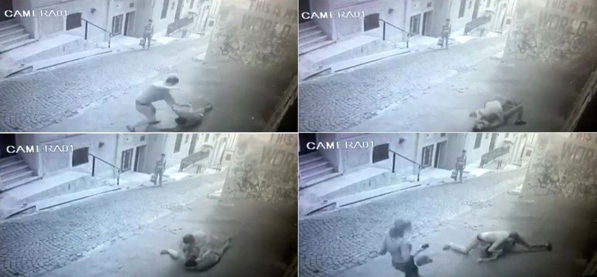 Beyoğlu\'ndaki tornavidalı dehşetin kamera görüntüleri ortaya çıktı