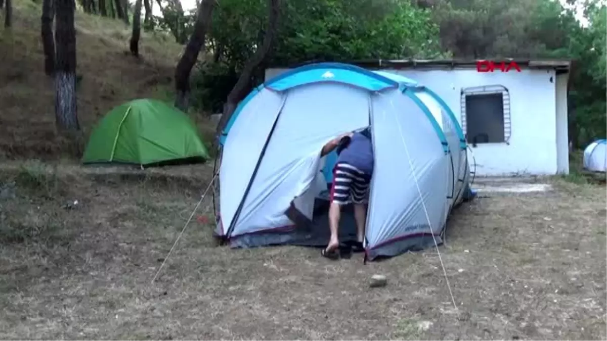 SİNOP Kamp kuran emekli imamın lastikleri kesildi, malzemeleri çalındı