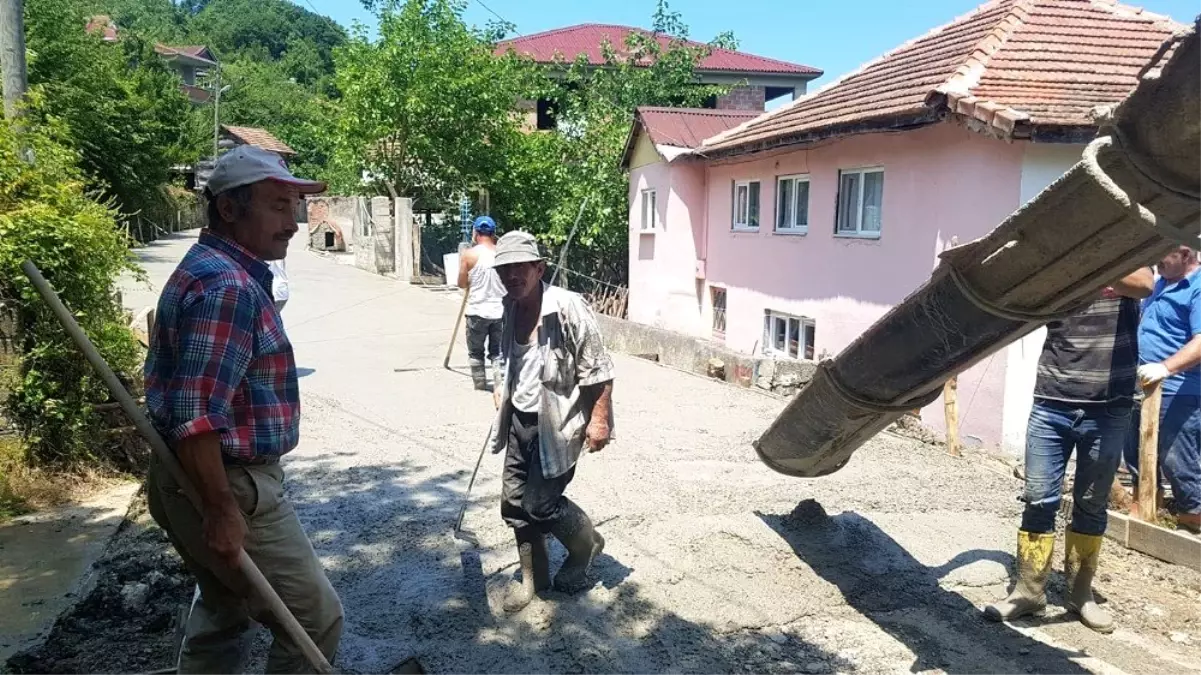 Türkeli köylerine beton yol