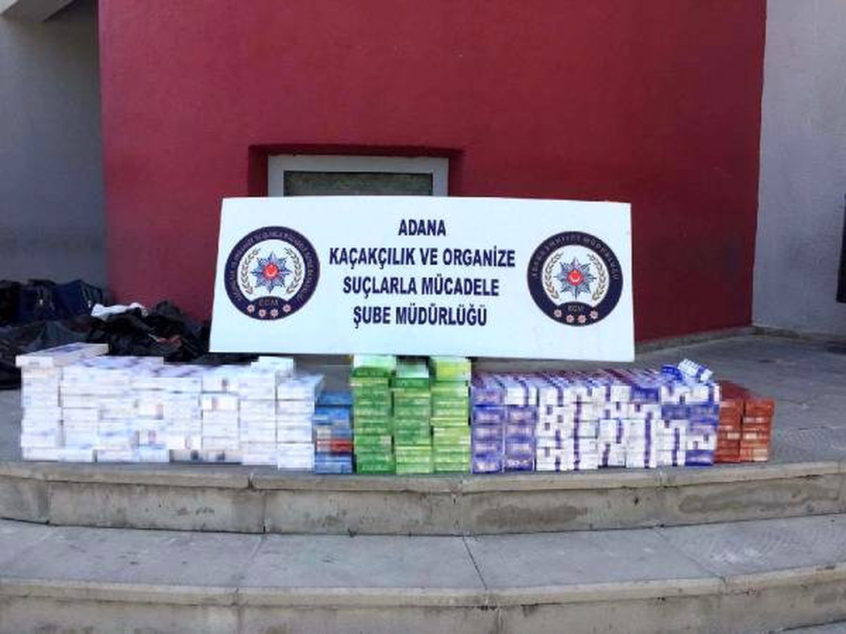 Adana\'da 10 bin paket gümrük kaçağı sigara ele geçirildi