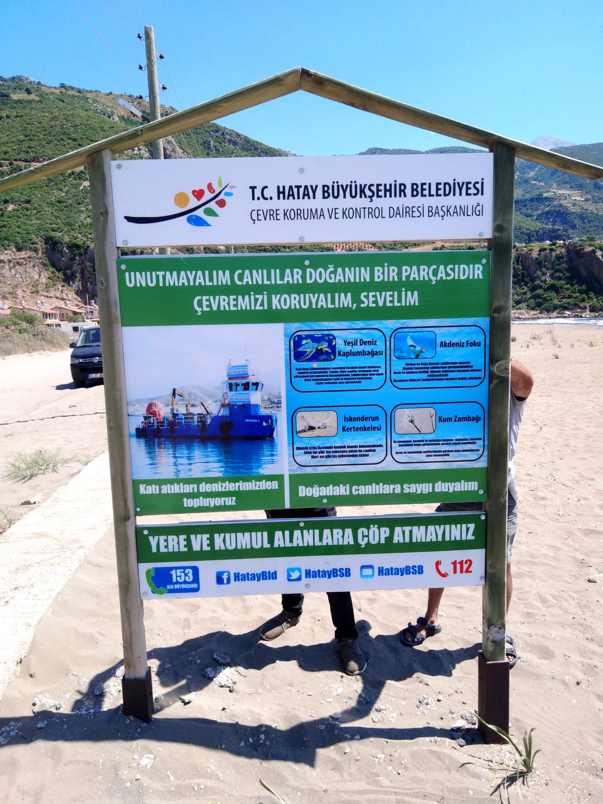 HBB\'den sahillere bilgilendirici panolar
