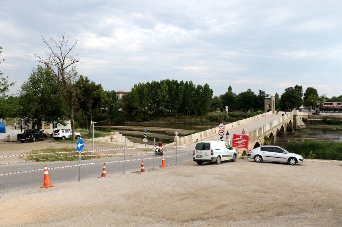 Edirne\'de tarihi Tunca Köprüsü restorasyona alındı