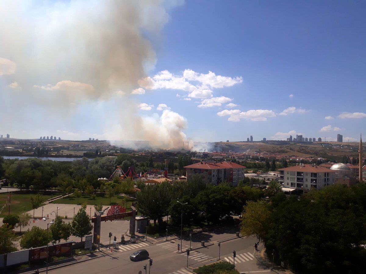 Gölbaşı\'nda orman yangını