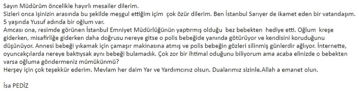 Günlerdir yüzü silinen polis bebeğine ağlıyordu polis amcaları onu bebeksiz bırakmadı