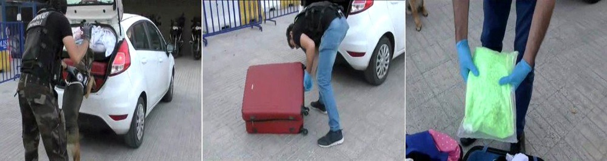 Otomobil bagajındaki bavuldan 5 bin 190 ekstasy hap çıktı