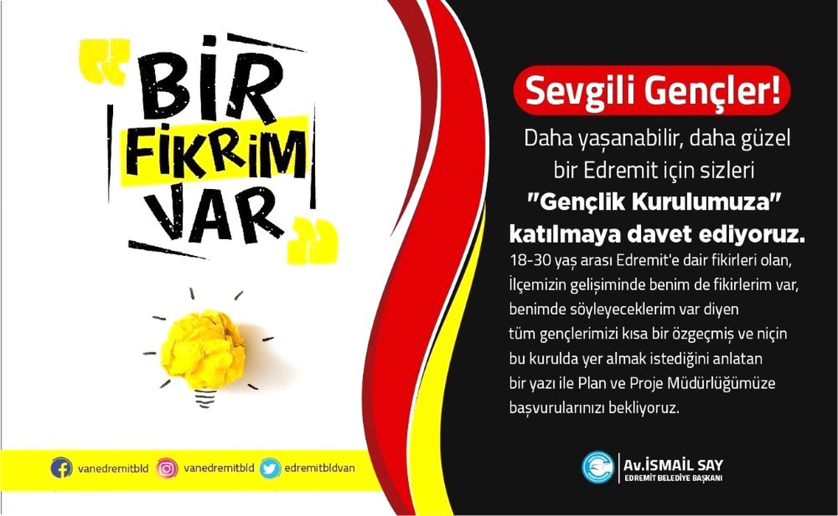 Edremit Belediyesinden \'Gençlik Kurulu\' atağı