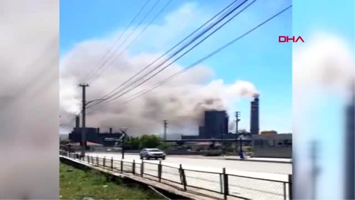 Kütahya Termik santralin bacasından çıkan yoğun dumana tepki