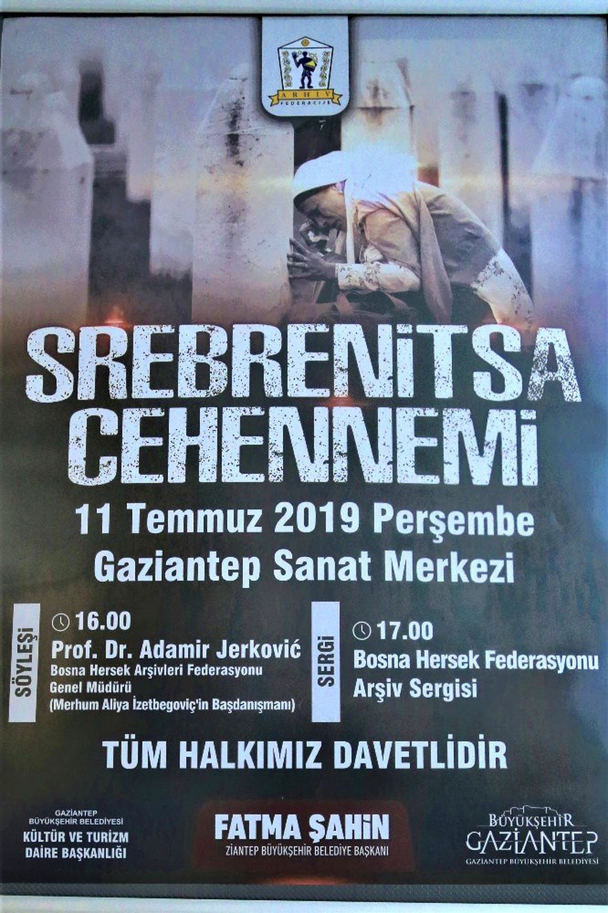 Srebrenitsa katliamında hayatını kaybedenler Gaziantep\'te anılacak