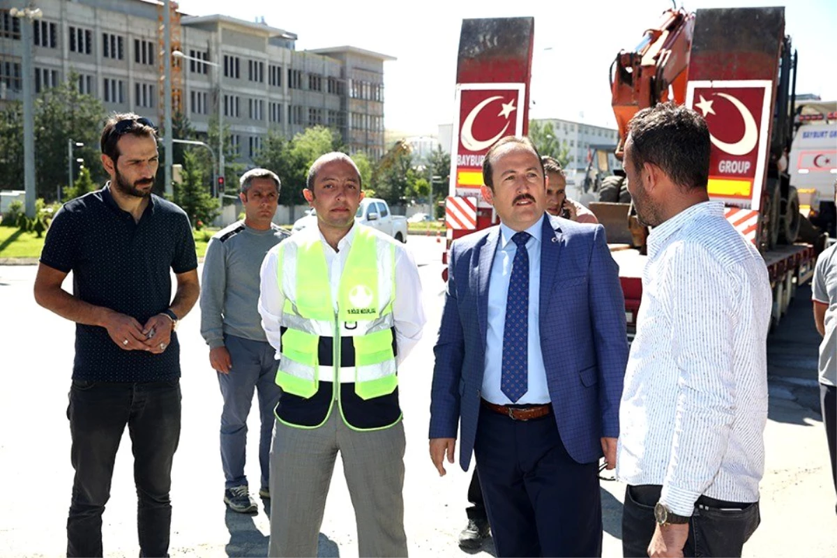 Vali Pehlivan, yol yapım çalışmalarını denetledi