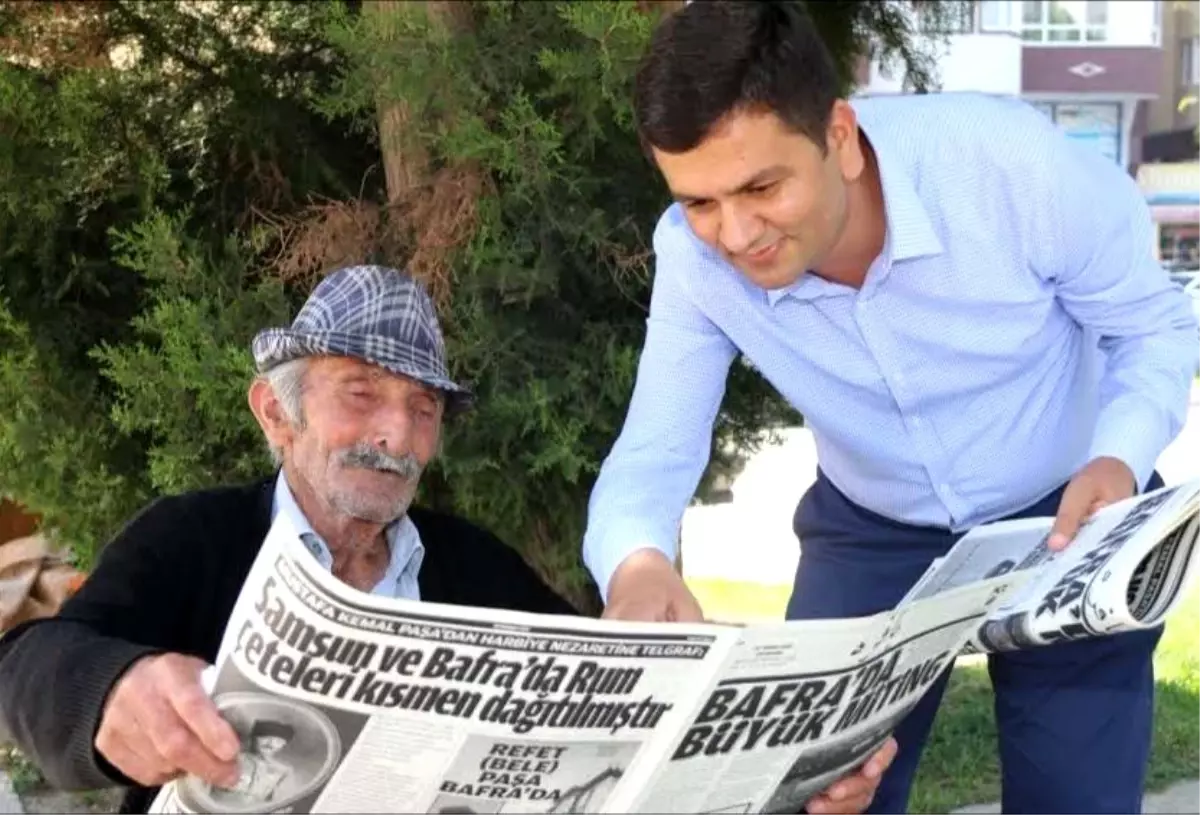 Bafralılardan 100. yıl gazetesine yoğun ilgi