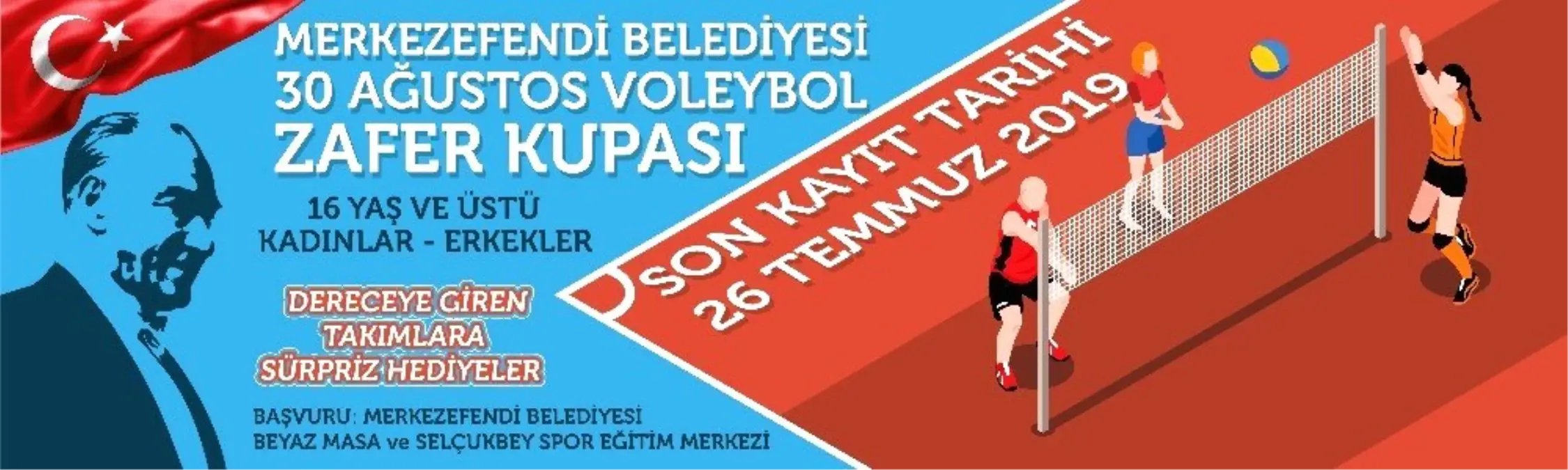 30 Ağustosta Voleybol Zafer Kupası turnuvası düzenlenecek