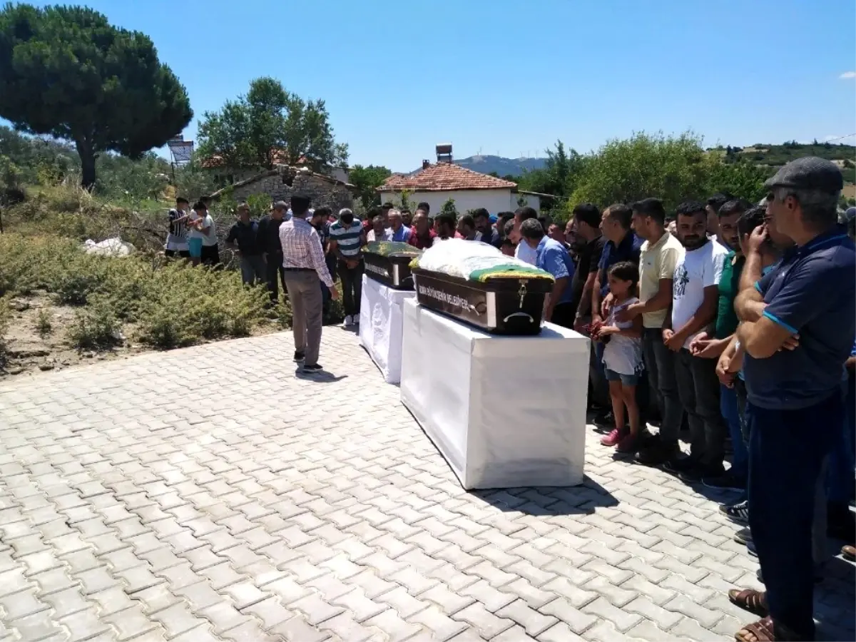 Yıldırım düşmesi sonucu ölen baba ve kızına en acı veda