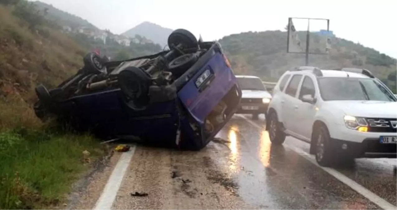 İnşaat işçilerini taşıyan servis takla attı! 1 ölü, 5 yaralı