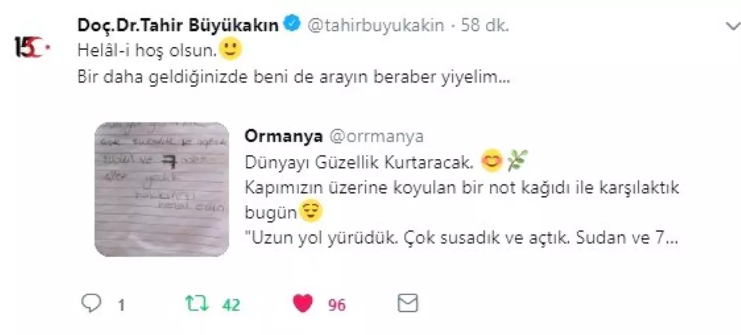 Tatilcilerin doğal yaşam parkına bıraktığı helallik notuna belediye başkanı cevap verdi Açıklaması