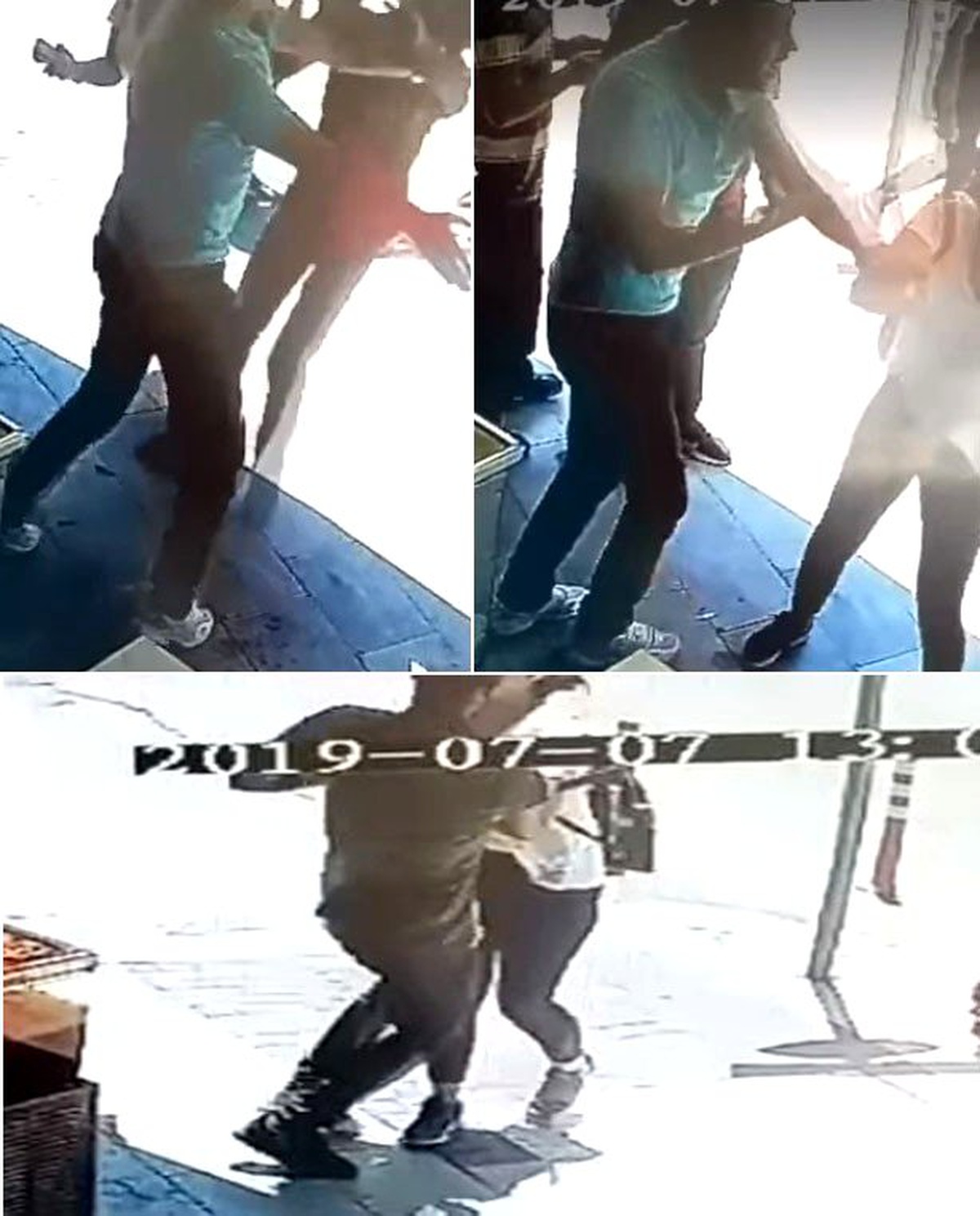Sokakta tartışma vatandaşın tokadı ile bitti o anlar kamerada