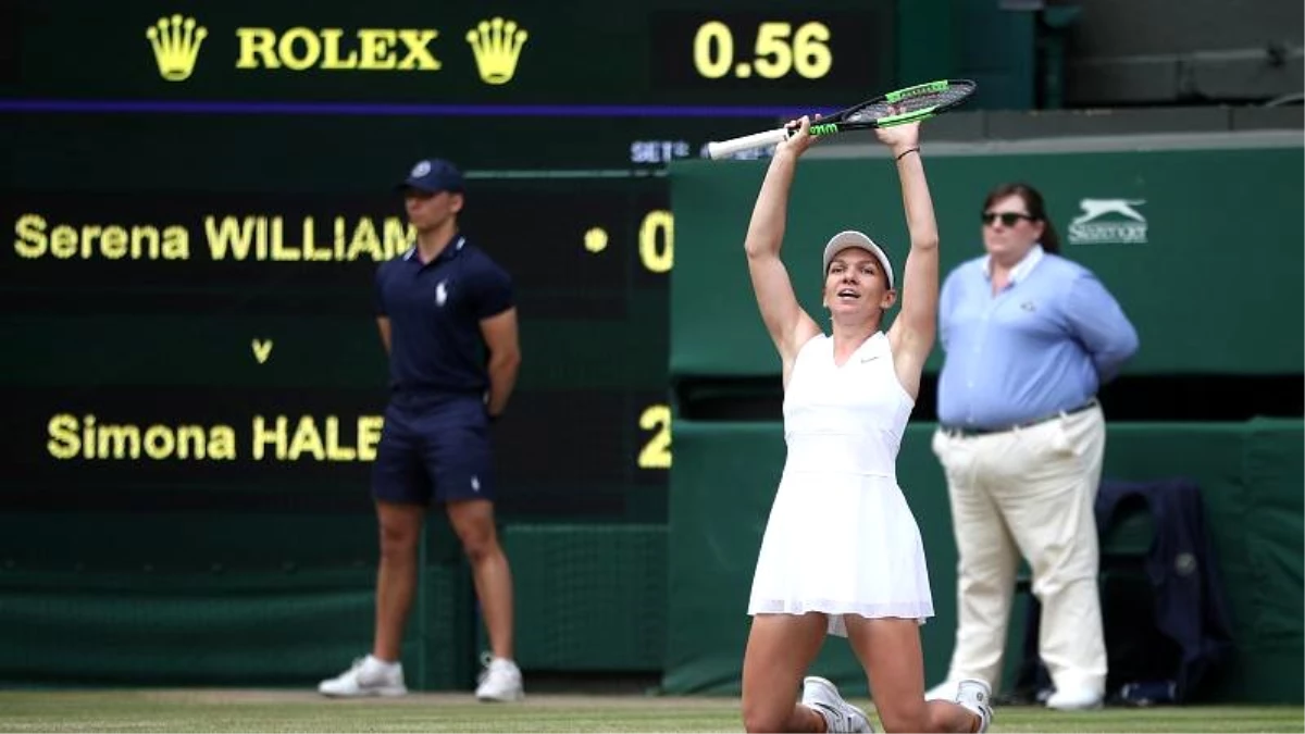 Wimbledon Tenis Turnuvası: Serena Williams\'ı finalde 2-0 yenen Rumen Simona Halep şampiyon oldu