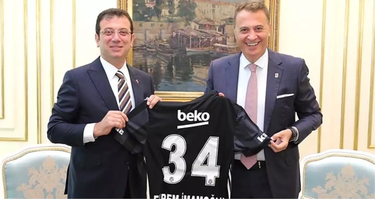 Beşiktaş Başkanı Fikret Orman ve yöneticiler, Ekrem İmamoğlu\'nu ziyaret etti