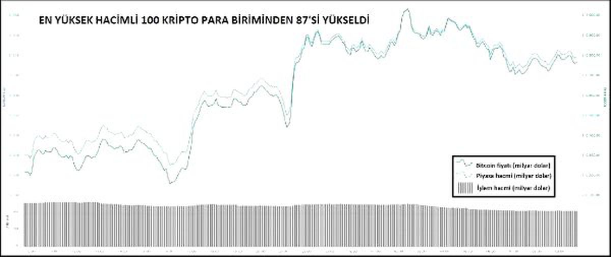KRİPTOPARA – En büyük 100\'den 87\'si yükseldi