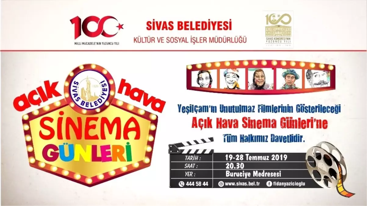 Sivas\'ta \' Açık Hava Sinema Günleri\' başlıyor