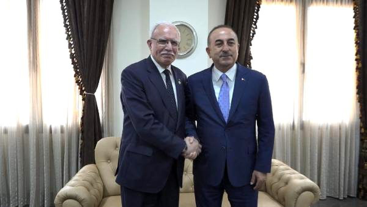 Çavuşoğlu, Filistin Dışişleri Bakanı Riyad el-Maliki ile görüştü
