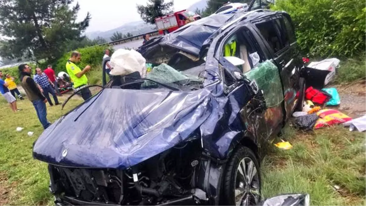 Gurbetçinin otomobili takla attı: 5 yaralı