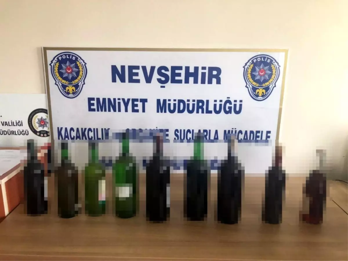 Nevşehir\'de 648 şişe kaçak şarap ele geçirildi