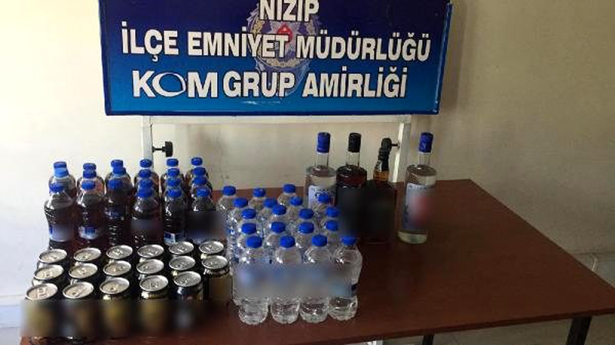 Gaziantep\'te 67 şişe kaçak içki ele geçirildi