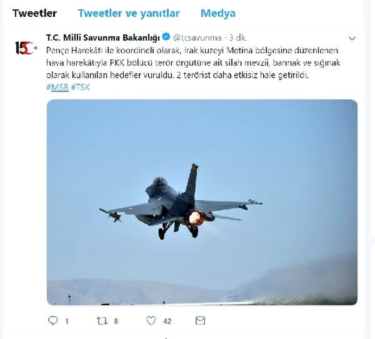 Irak kuzeyinde 6 terörist etkisiz hale getirildi (2)