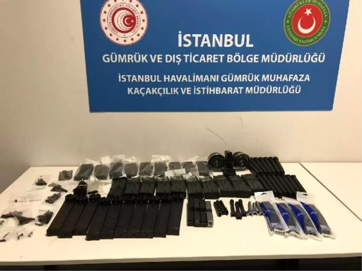 İstanbul Havalimanı\'nda çok sayıda silah parçası ele geçirildi