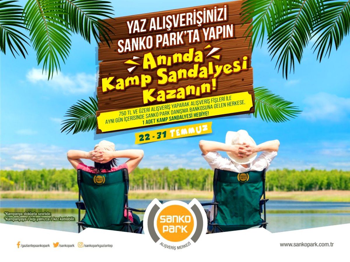 Sanko Park\'tan 750 liralık alışverişe kamp sandalyesi hediye