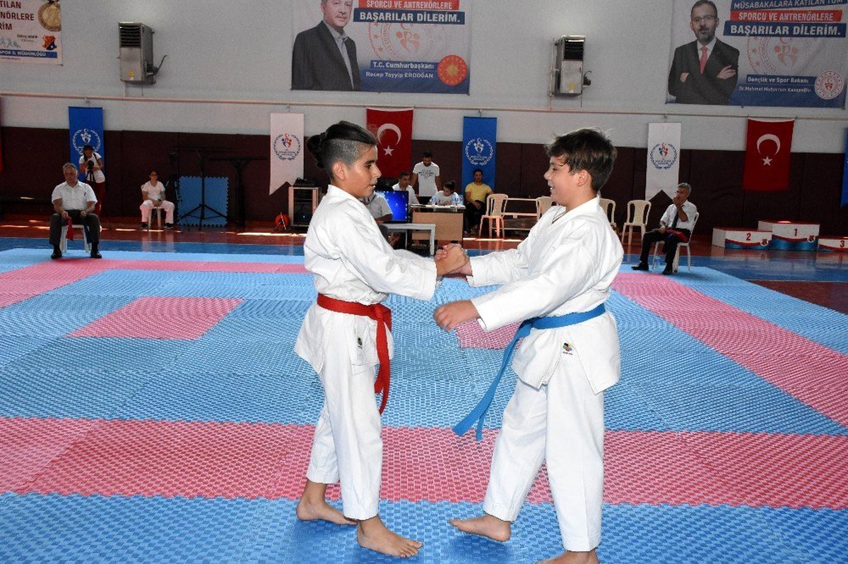 Germencik\'teki karate şampiyonası nefes kesti