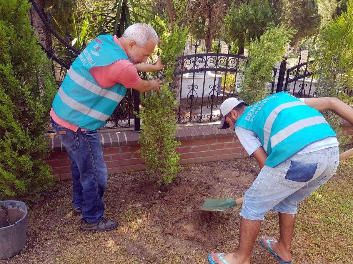 Şehitlik ve okulların bakımını hükümlüler yapıyor