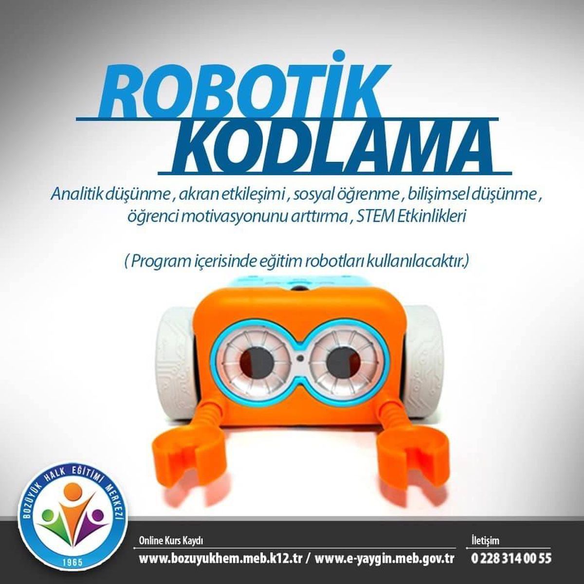 Bozüyük HEM\'de bilgisayarsız temel robotik kodlama kursu açılacak
