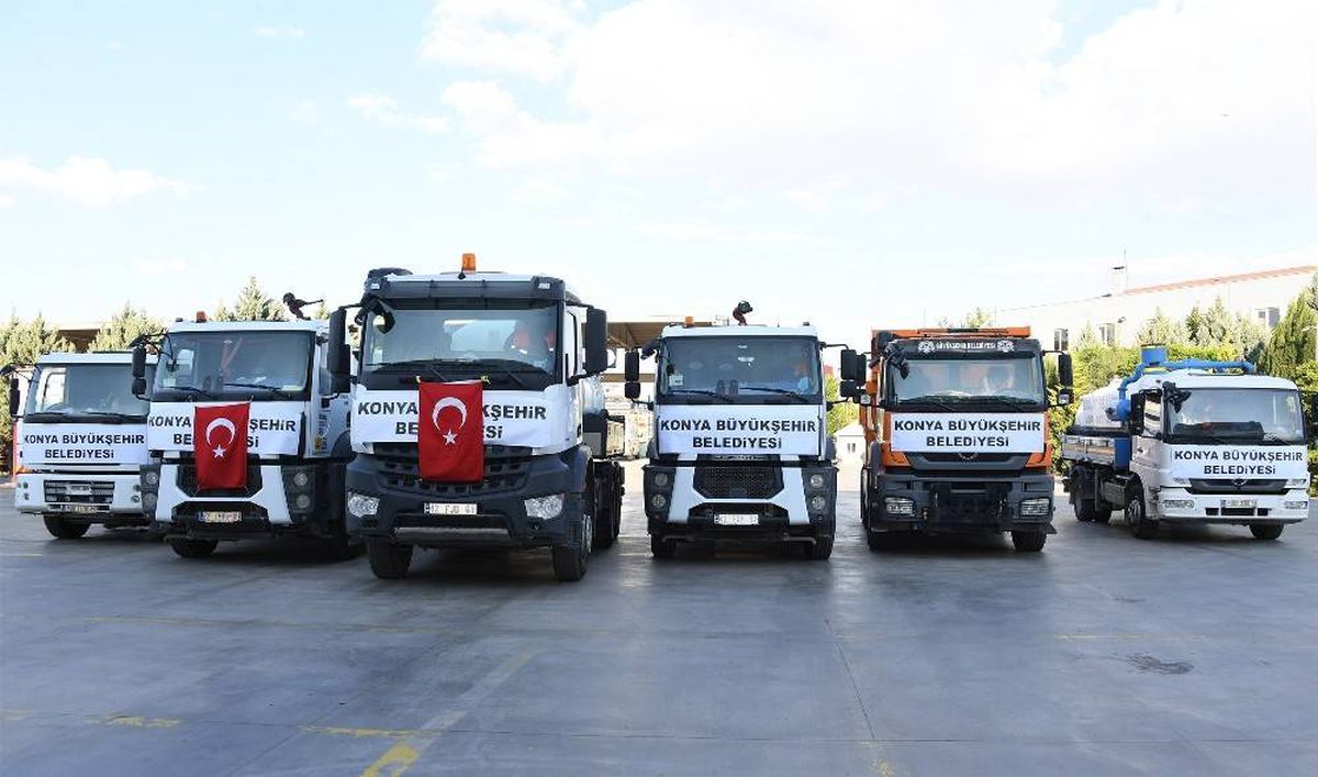 Konya\'dan Düzce\'ye destek