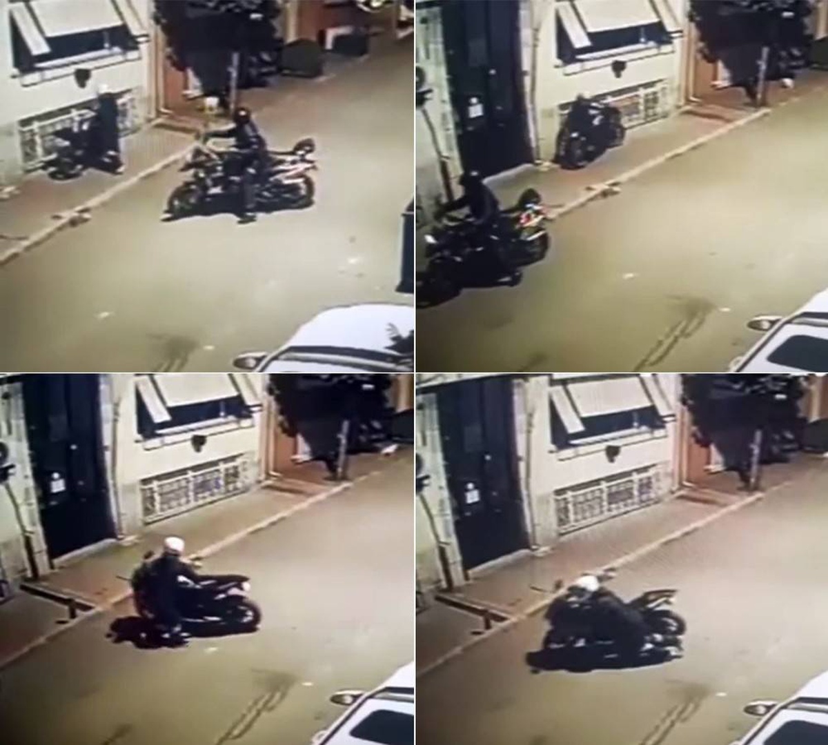 (Özel) Üsküdar\'da 28 saniyede motosiklet hırsızlığı kamerada